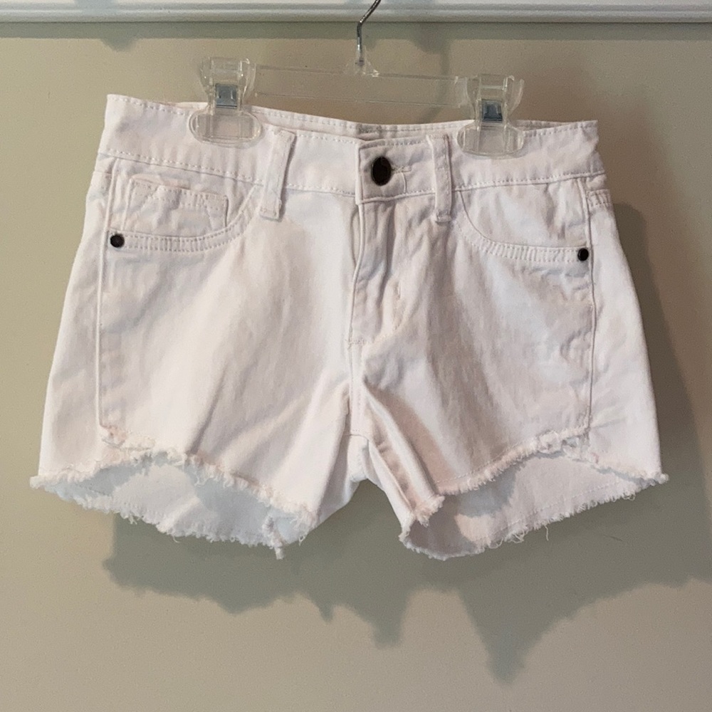 White Jean Shorts